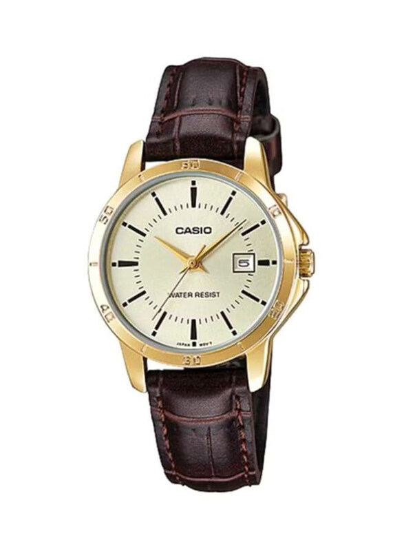 Casio Analog Watch for Men with Leather Band, Water Resistant, MTP-V004GL-9AUDF, Brown-Grey
Casio Analog Watch for Men with Leather Band, Water Resistant, MTP-V004GL-9AUDF, Brown-Grey