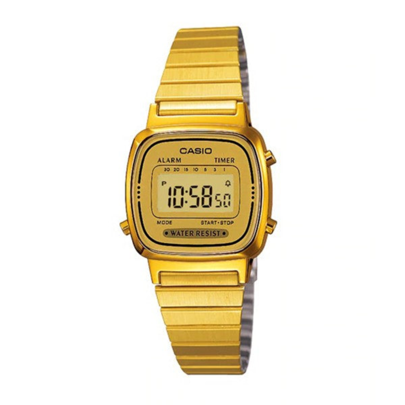 Casio Vintage Series Digital Watch for Women with Stainless Steel Band, Water Resistant, LA670WGA-9DF, Gold-Gold
Casio Vintage Series Digital Watch for Women with Stainless Steel Band, Water Resistant, LA670WGA-9DF, Gold-Gold