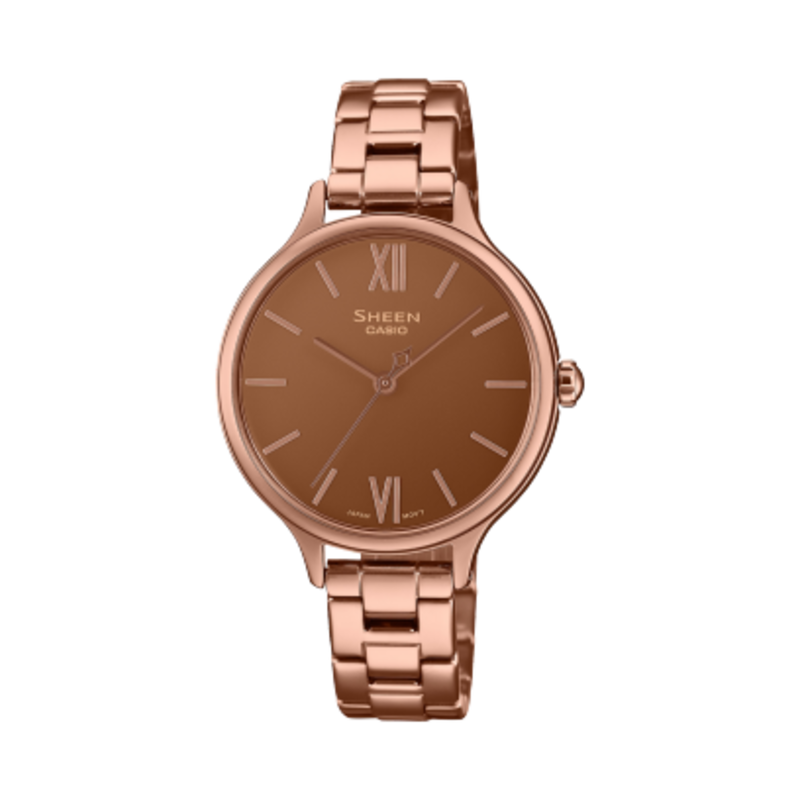 Casio Sheen Analog Watch for Women with Stainless Steel Band, Water Resistant, SHE-4560PG-4A, Rose Gold-Brown
Casio Sheen Analog Watch for Women with Stainless Steel Band, Water Resistant, SHE-4560PG-4A, Rose Gold-Brown
