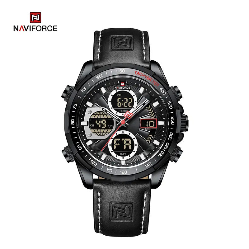 Naviforce Analog/Digital Watch for Men with Leather Genuine Band, Water Resistant, NF9197L, Black-Black
Naviforce Analog/Digital Watch for Men with Leather Genuine Band, Water Resistant, NF9197L, Black-Black