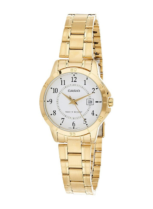 Casio Analog Watch for Women with Stainless Steel Band, Water Resistant, LTP-V004G-7BUDF, Gold-White
Casio Analog Watch for Women with Stainless Steel Band, Water Resistant, LTP-V004G-7BUDF, Gold-White