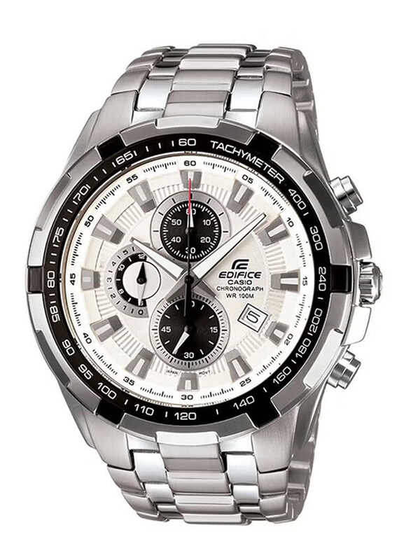 Casio Analog Quartz Watch for Men with Stainless Steel Band, Water Resistant and Chronograph, EF 539D-7A, Silver/White-Black
Casio Analog Quartz Watch for Men with Stainless Steel Band, Water Resistant and Chronograph, EF 539D-7A, Silver/White-Black