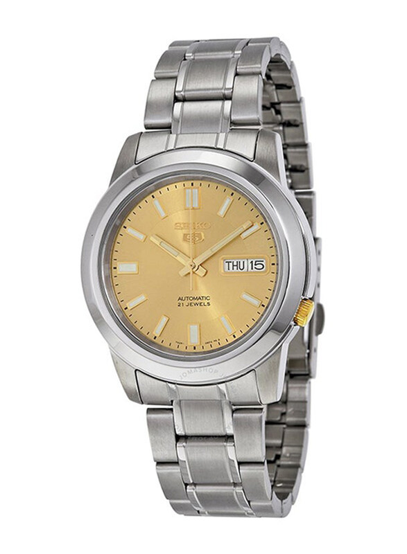 Seiko Analog Watch for Men with Stainless Steel Band, Water Resistant, SNKK13J1, Silver-Gold
Seiko Analog Watch for Men with Stainless Steel Band, Water Resistant, SNKK13J1, Silver-Gold