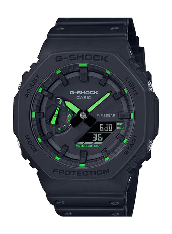 G-Shock Analog + Digital Watch for Men with Resin Band, Water Resistant, GA-2100-1A3DR, Black
G-Shock Analog + Digital Watch for Men with Resin Band, Water Resistant, GA-2100-1A3DR, Black