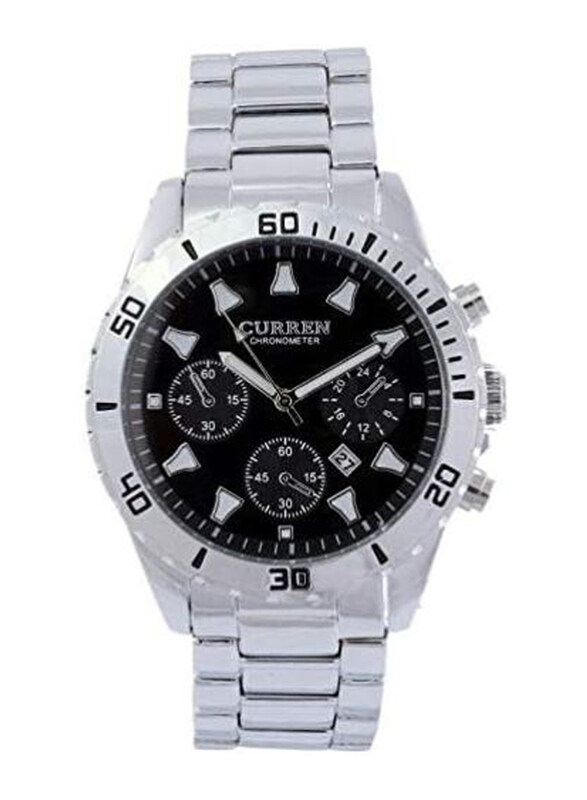 Curren Analog Watch for Men with Stainless Steel Band, Water Resistant and Chronograph, 8039, Silver-Black
Curren Analog Watch for Men with Stainless Steel Band, Water Resistant and Chronograph, 8039, Silver-Black
