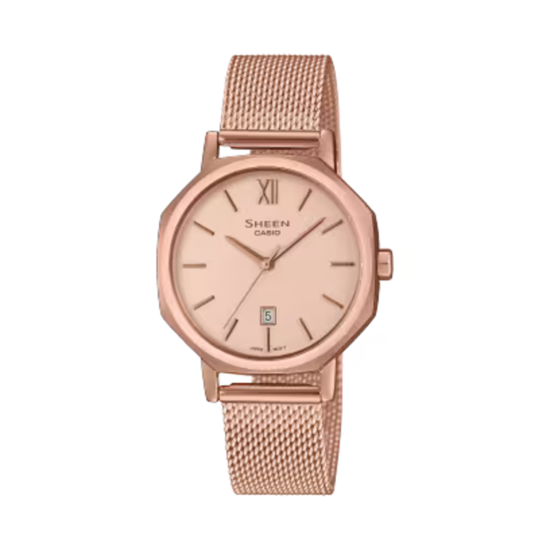 Casio Sheen Analog Watch for Women with Stainless Steel Band, Water Resistant, SHE-4554PGM-4A, Rose Gold-Rose Gold
Casio Sheen Analog Watch for Women with Stainless Steel Band, Water Resistant, SHE-4554PGM-4A, Rose Gold-Rose Gold