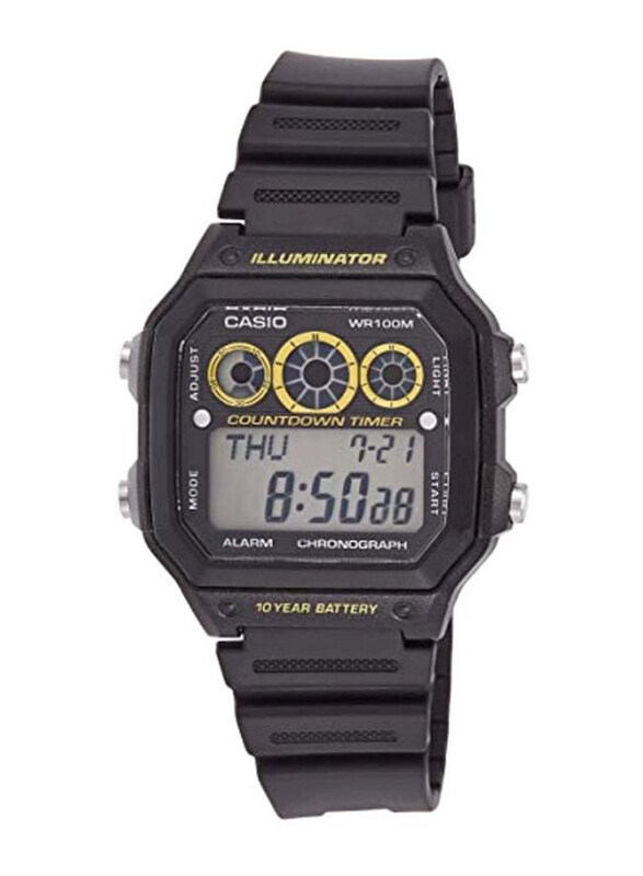 Casio Digital Wrist Watch for Men with Resin Band, Water Resistant, Ae-1300Wh-1A, Black-Grey
Casio Digital Wrist Watch for Men with Resin Band, Water Resistant, Ae-1300Wh-1A, Black-Grey