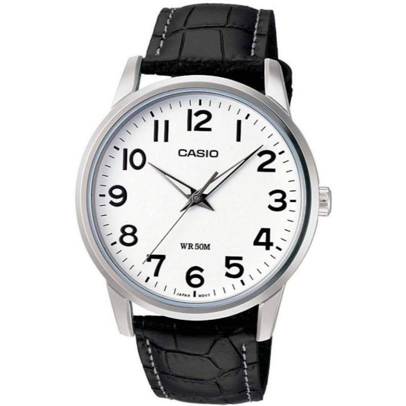 Casio Enticer Men Analog Watch for Men with Leather Band, Water Resistant, MTP-1303L-7BVDF, Black-White
Casio Enticer Men Analog Watch for Men with Leather Band, Water Resistant, MTP-1303L-7BVDF, Black-White