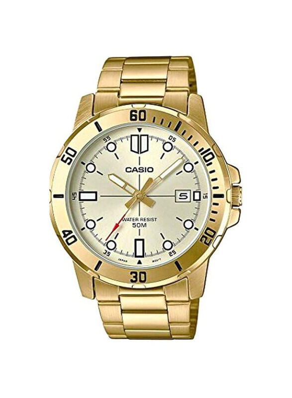 Casio Enticer Analog Watch for Men with Stainless Steel Band, Water Resistant, MTP-VD01G-9EVUDF, Gold
Casio Enticer Analog Watch for Men with Stainless Steel Band, Water Resistant, MTP-VD01G-9EVUDF, Gold