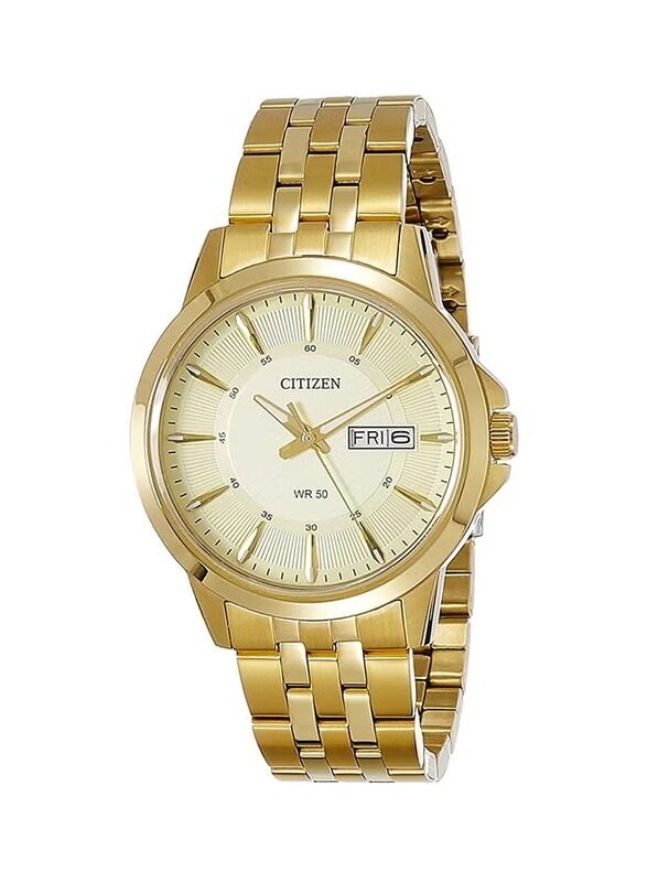 Citizen Analog Watch for Men with Stainless Steel Band, Water Resistant, BF2013-56P, Gold
Citizen Analog Watch for Men with Stainless Steel Band, Water Resistant, BF2013-56P, Gold