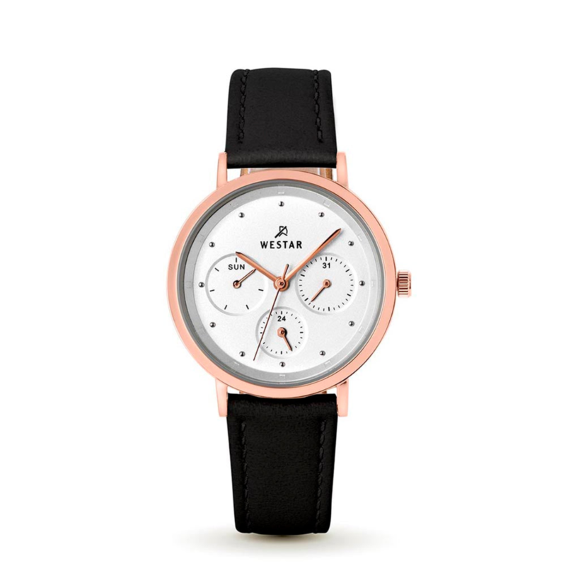 Westar Analog Watch for Women with Leather Band, Water Resistant and Chronograph, 00142PPN647, Black-White
Westar Analog Watch for Women with Leather Band, Water Resistant and Chronograph, 00142PPN647, Black-White