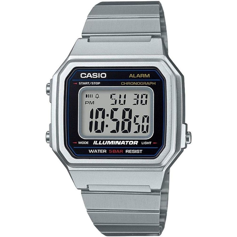 Casio Vintage Series Digital Watch for Men with Stainless Steel Band, Water Resistant, B650WD-1ADF, Silver-Black
Casio Vintage Series Digital Watch for Men with Stainless Steel Band, Water Resistant, B650WD-1ADF, Silver-Black