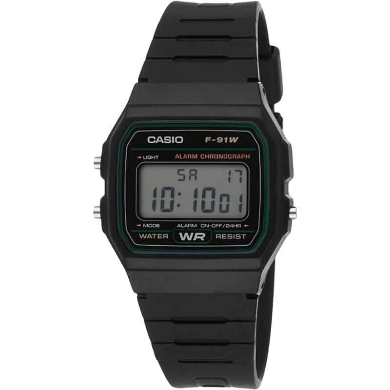 Casio Standard Series Digital Unisex Watch with Resin Band, Water Resistant, F-91W-3SDG, Black-Grey
Casio Standard Series Digital Unisex Watch with Resin Band, Water Resistant, F-91W-3SDG, Black-Grey