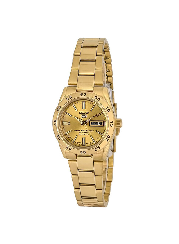 Seiko Analog Watch for Women with Stainless Steel Band, Water Resistant, SYMG44J, Gold
Seiko Analog Watch for Women with Stainless Steel Band, Water Resistant, SYMG44J, Gold