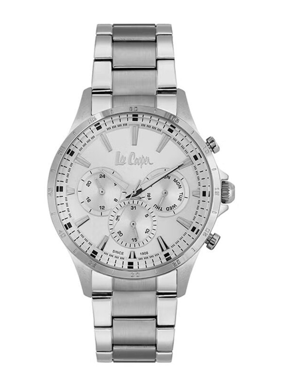 Lee Cooper Analog Watch for Men with Metal Band, Water Resistant and Chronograph, LC06703.330, Silver-White
Lee Cooper Analog Watch for Men with Metal Band, Water Resistant and Chronograph, LC06703.330, Silver-White