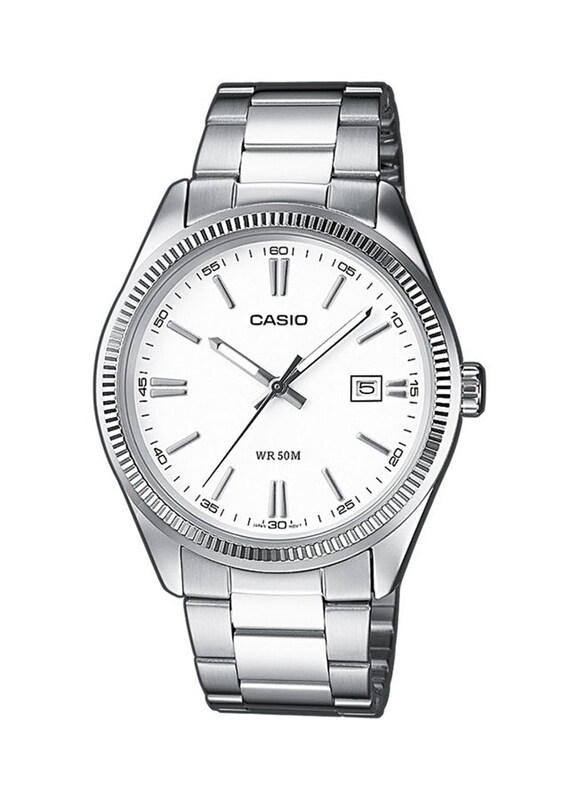Casio Enticer Analog Watch for Men with Stainless Steel Band, Water Resistant, MTP-1302D-7A1VE, White-Silver
Casio Enticer Analog Watch for Men with Stainless Steel Band, Water Resistant, MTP-1302D-7A1VE, White-Silver