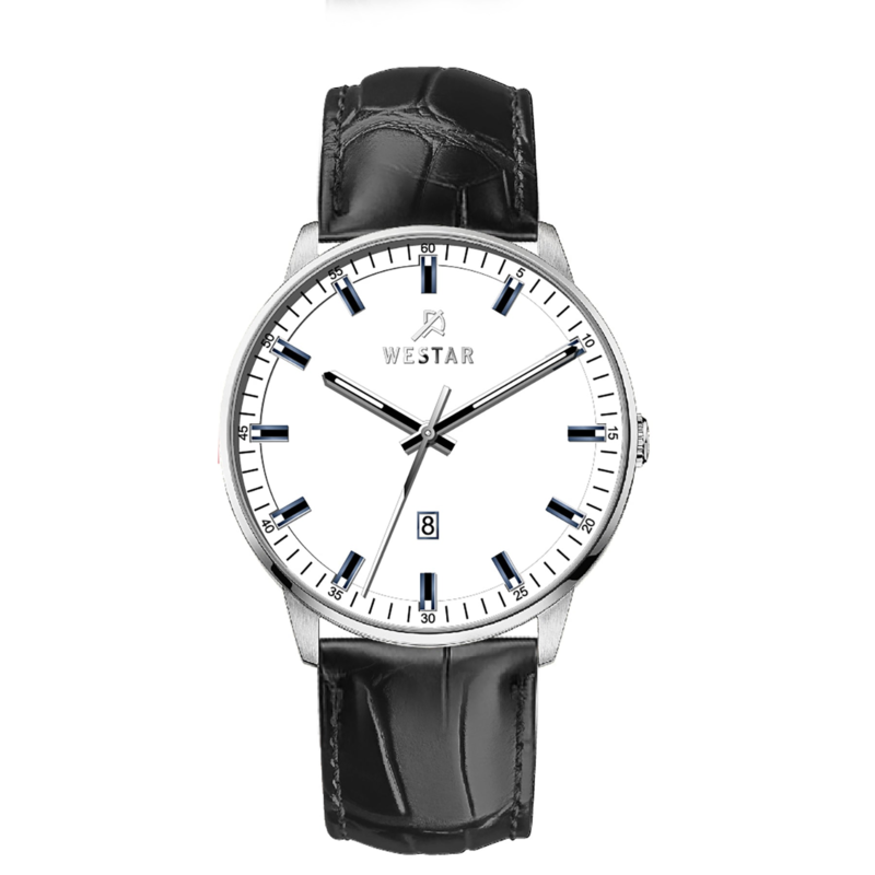 Westar Analog Watch for Men with Leather Band, Water Resistant, EX7598STN101, Black-White/Silver
Westar Analog Watch for Men with Leather Band, Water Resistant, EX7598STN101, Black-White/Silver