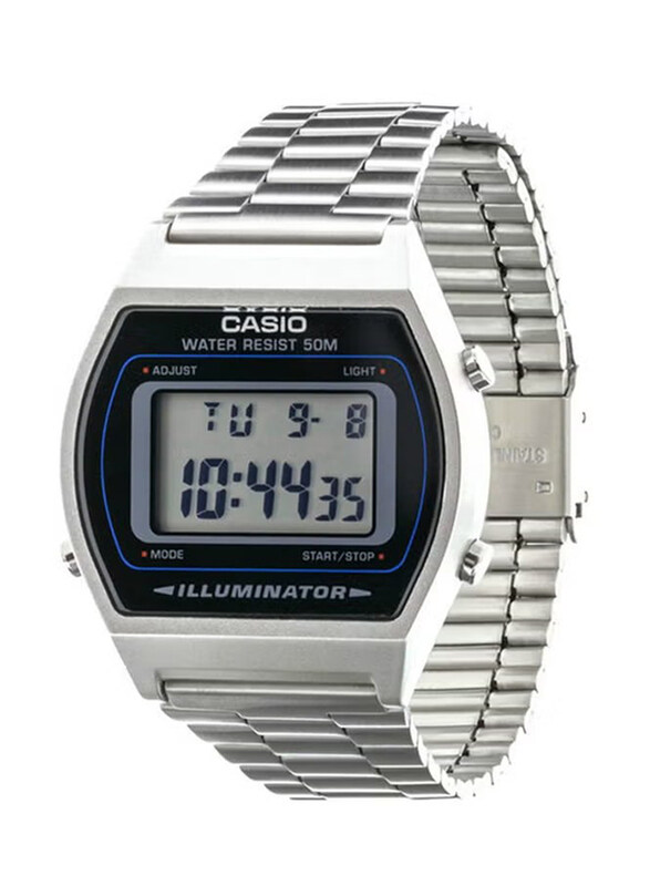 Casio Retro Digital Watch for Men with Stainless Steel Band, Water Resistant, B640WD, Silver-Transparent
Casio Retro Digital Watch for Men with Stainless Steel Band, Water Resistant, B640WD, Silver-Transparent