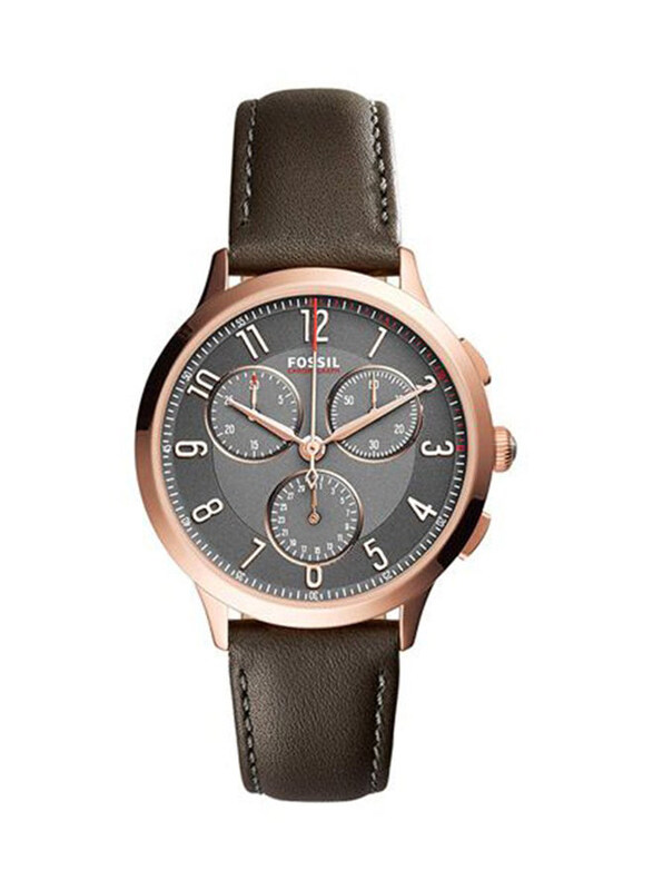 Fossil Analog Wrist Watch for Women with Leather Band, Water Resistant and Chronograph, CH3099, Brown-Grey
Fossil Analog Wrist Watch for Women with Leather Band, Water Resistant and Chronograph, CH3099, Brown-Grey