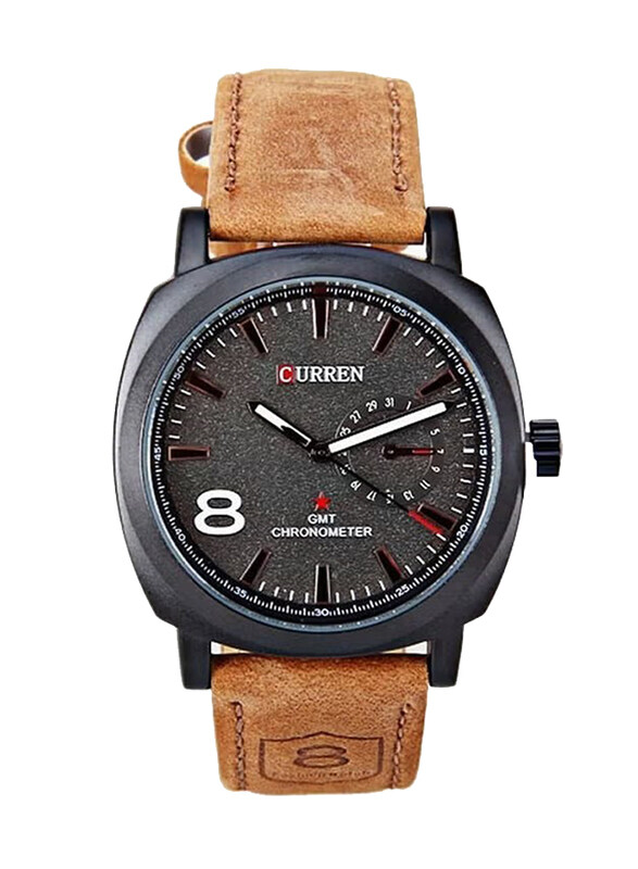Curren Analog Watch Unisex with Leather Band, Water Resistant, 8139, Brown-Black
Curren Analog Watch Unisex with Leather Band, Water Resistant, 8139, Brown-Black