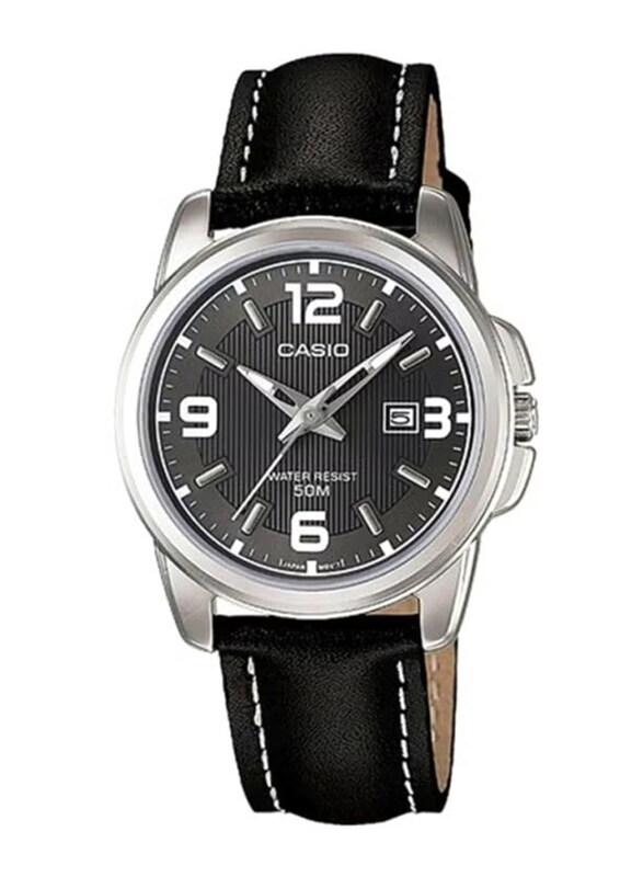 Casio Enticer Analog Quartz Watch for Women with Leather Band, Water Resistant, LTP-1314L-8AV, Black/Silver
Casio Enticer Analog Quartz Watch for Women with Leather Band, Water Resistant, LTP-1314L-8AV, Black/Silver