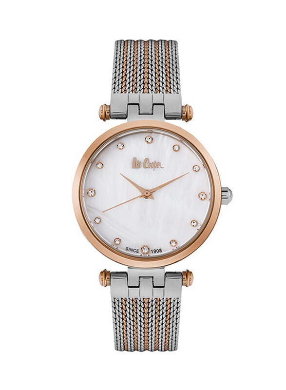 Lee Cooper Analog Wrist Watch for Women with Metal Band, Water Resistant, LC06604.520, Silver/Rose Gold-White
Lee Cooper Analog Wrist Watch for Women with Metal Band, Water Resistant, LC06604.520, Silver/Rose Gold-White