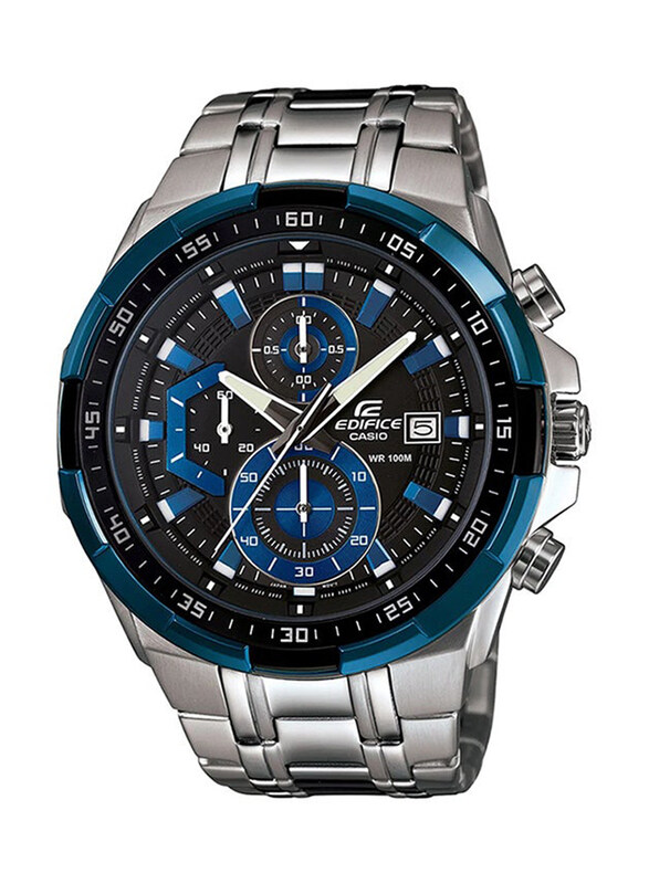 Casio Edifice Analog Watch for Men with Stainless Steel Band, Water Resistant and Chronograph, EFR-539D-1A2VUDF, Silver-Blue/Black
Casio Edifice Analog Watch for Men with Stainless Steel Band, Water Resistant and Chronograph, EFR-539D-1A2VUDF, Silver-Blue/Black