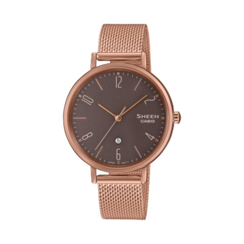 Casio Sheen Analog Watch for Women with Stainless Steel Band, Water Resistant, SHE-4562PGM-5A, Rose Gold-Brown
Casio Sheen Analog Watch for Women with Stainless Steel Band, Water Resistant, SHE-4562PGM-5A, Rose Gold-Brown