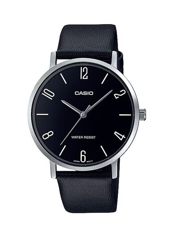 Casio Dress Timepiece Analog Watch for Men with Leather Band, Water Resistant, MTP-VT01L-1B2, Black
Casio Dress Timepiece Analog Watch for Men with Leather Band, Water Resistant, MTP-VT01L-1B2, Black