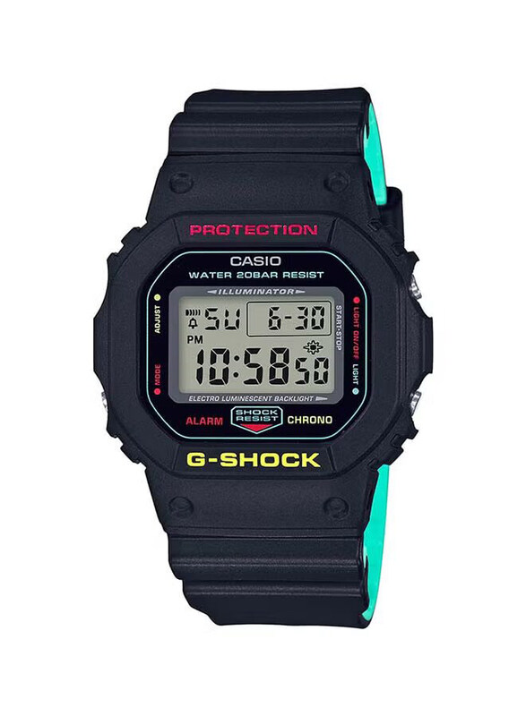 Casio Digital Watch for Men with Silicone Band, DW-5600CMB-1DR, Black-Green
Casio Digital Watch for Men with Silicone Band, DW-5600CMB-1DR, Black-Green