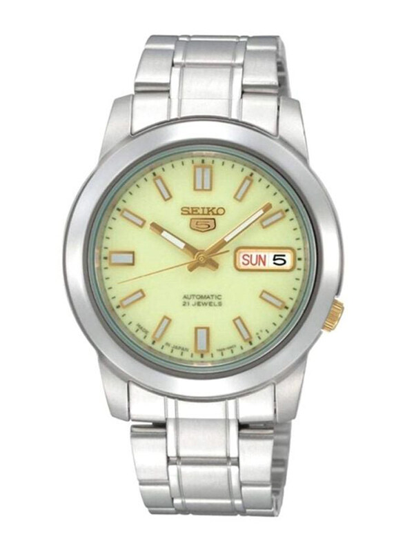 Seiko Analog Watch for Men with Stainless Steel Band, Water Resistant, SNKK19J, Silver-Yellow
Seiko Analog Watch for Men with Stainless Steel Band, Water Resistant, SNKK19J, Silver-Yellow