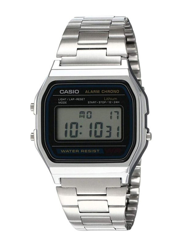 Casio Digital Watch for Men with Stainless Steel Band, Water Resistant, A158WA-1DF, Silver-Grey
Casio Digital Watch for Men with Stainless Steel Band, Water Resistant, A158WA-1DF, Silver-Grey