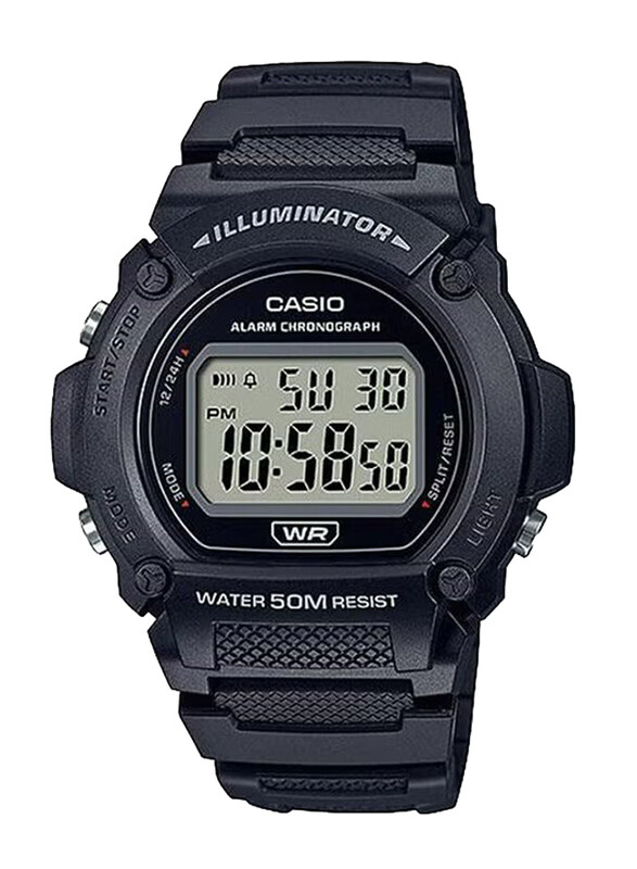 Casio Digital Watch for Men with Resin Band, Water Resistant, W-219H-1AVDF, Black-Grey
Casio Digital Watch for Men with Resin Band, Water Resistant, W-219H-1AVDF, Black-Grey