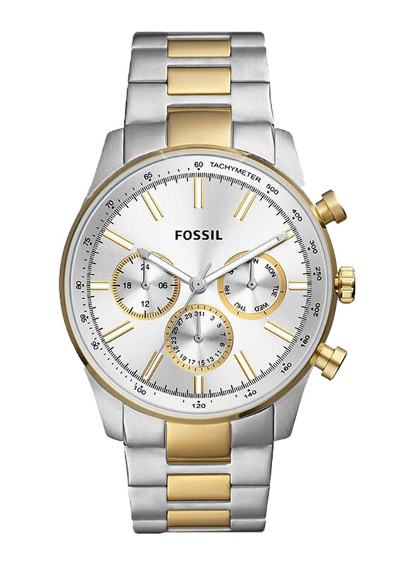Fossil Sullivan Analog Watch for Men with Stainless Steel Band, Water Resistant, BQ2693, Silver/Gold-Silver
Fossil Sullivan Analog Watch for Men with Stainless Steel Band, Water Resistant, BQ2693, Silver/Gold-Silver