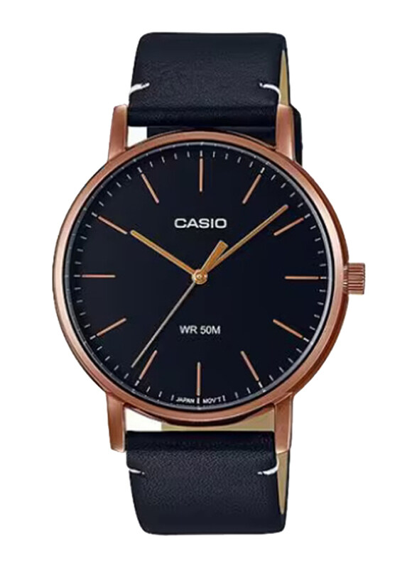 Casio Enticer Men Analog Watch for Men with Leather Band, Water Resistant, MTP-E171RL-1EVDF, Black-Black
Casio Enticer Men Analog Watch for Men with Leather Band, Water Resistant, MTP-E171RL-1EVDF, Black-Black