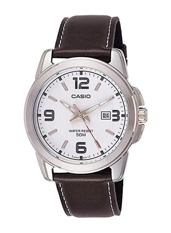 Casio Enticer Analog Quartz Watch for Girls with Leather Band, Water Resistant, LTP-1314L-7AVDF, Brown/Silver-White
Casio Enticer Analog Quartz Watch for Girls with Leather Band, Water Resistant, LTP-1314L-7AVDF, Brown/Silver-White