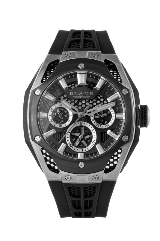 BLADE Throttle Black 3682G5MNN SS Case & Silicone Strap Multifunction Men's Watch
BLADE Throttle Black 3682G5MNN SS Case & Silicone Strap Multifunction Men's Watch