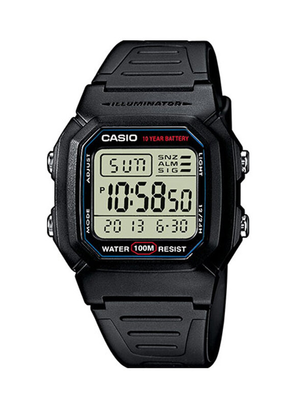 Casio Classic Digital Watch for Men with Resin Band, Water Resistant, W-800H-1A, Grey-Black
Casio Classic Digital Watch for Men with Resin Band, Water Resistant, W-800H-1A, Grey-Black