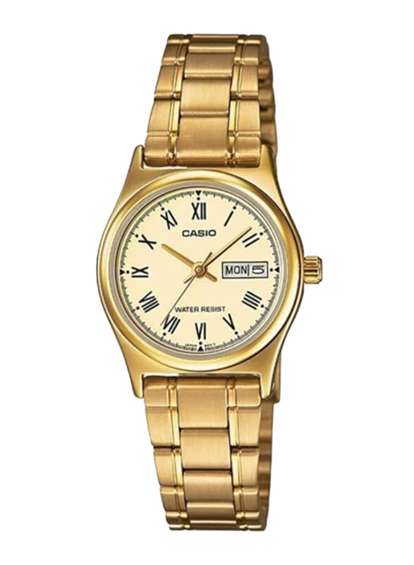 Casio Analog Watch for Women with Stainless Steel Band, Water Resistant, LTP-V006G-9BUDF, Gold-Gold
Casio Analog Watch for Women with Stainless Steel Band, Water Resistant, LTP-V006G-9BUDF, Gold-Gold