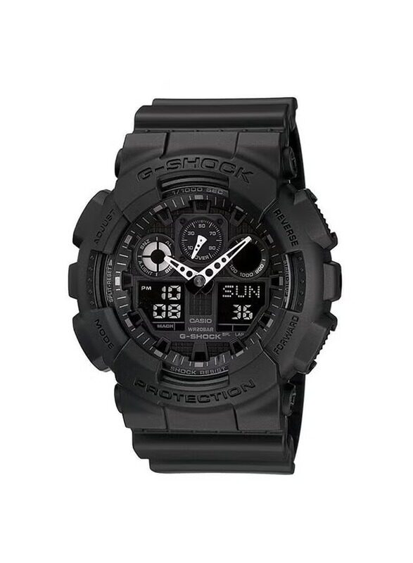 Casio Analog + Digital Watch for Men with Resin Band, Water Resistant, GA100-1A1, Black
Casio Analog + Digital Watch for Men with Resin Band, Water Resistant, GA100-1A1, Black