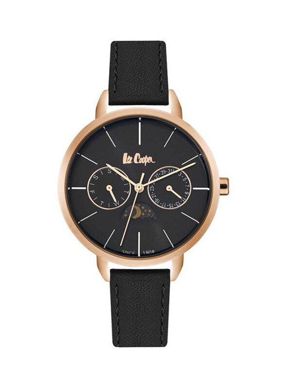 Lee Cooper Analog Wrist Watch for Men with Leather Band, Water Resistant and Chronograph, LC06536.451, Black
Lee Cooper Analog Wrist Watch for Men with Leather Band, Water Resistant and Chronograph, LC06536.451, Black
