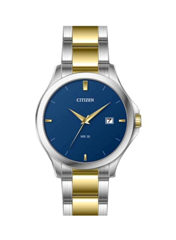 Citizen Analog Watch for Men with Metal Band, Water Resistant, DZ0024-57L, Silver/Gold-Blue
Citizen Analog Watch for Men with Metal Band, Water Resistant, DZ0024-57L, Silver/Gold-Blue