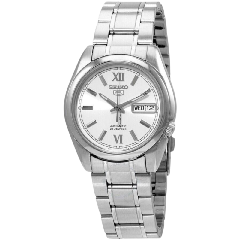 Seiko Series 5 Analog Watch for Men with Stainless Steel Band, Water Resistant, SNKL51K1, Silver-Silver
Seiko Series 5 Analog Watch for Men with Stainless Steel Band, Water Resistant, SNKL51K1, Silver-Silver