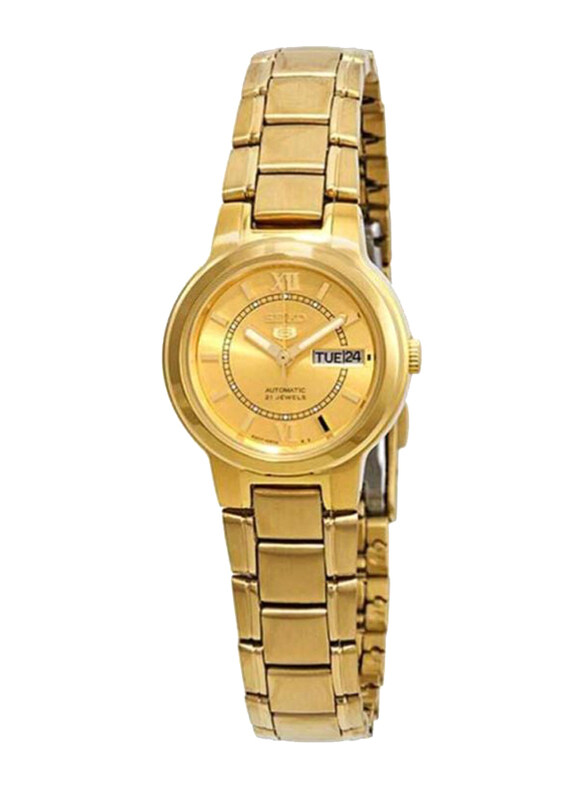 Seiko Analog Watch for Women with Stainless Steel Band and Water Resistant, SYME58, Gold
Seiko Analog Watch for Women with Stainless Steel Band and Water Resistant, SYME58, Gold