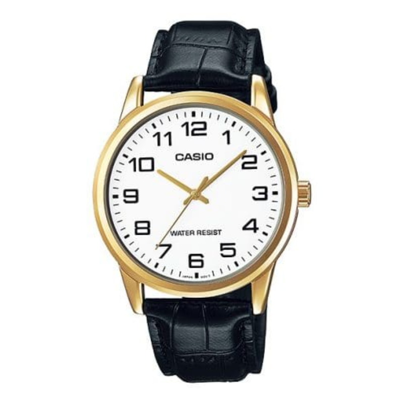 Casio Enticer Series Analog Watch for Men with Leather Band, Water Resistant, MTP-V001GL-7BUDF, Black-White
Casio Enticer Series Analog Watch for Men with Leather Band, Water Resistant, MTP-V001GL-7BUDF, Black-White