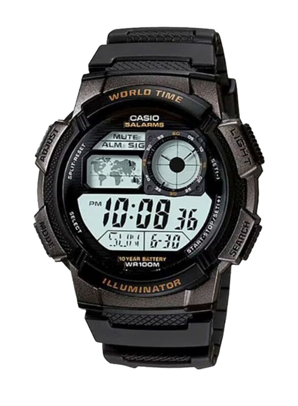 Casio Youth Digital Watch for Men with Resin Band, Water Resistant, AE-1000W-1AVDF, Black-Green
Casio Youth Digital Watch for Men with Resin Band, Water Resistant, AE-1000W-1AVDF, Black-Green