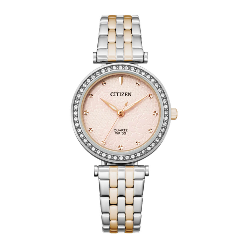 Citizen Analog Watch for Women with Stainless Steel Band, Water Resistant, ER0218-53X, Silver/gold-Beige
Citizen Analog Watch for Women with Stainless Steel Band, Water Resistant, ER0218-53X, Silver/gold-Beige