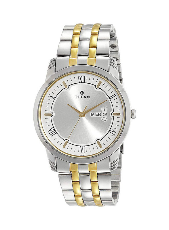 Titan Karishma Analog Watch for Men with Stainless Steel Band and Water Resistant, 1774BM01, Silver/Gold-Silver
Titan Karishma Analog Watch for Men with Stainless Steel Band and Water Resistant, 1774BM01, Silver/Gold-Silver