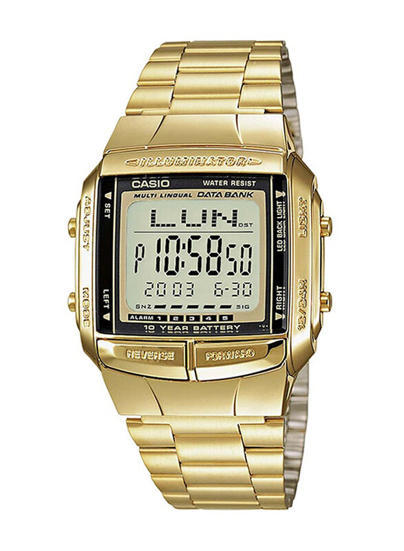 Casio Illuminator Digital Watch for Men with Stainless Steel Band, Water Resistant, DB-360G-9ADF TH, Gold-Grey
Casio Illuminator Digital Watch for Men with Stainless Steel Band, Water Resistant, DB-360G-9ADF TH, Gold-Grey