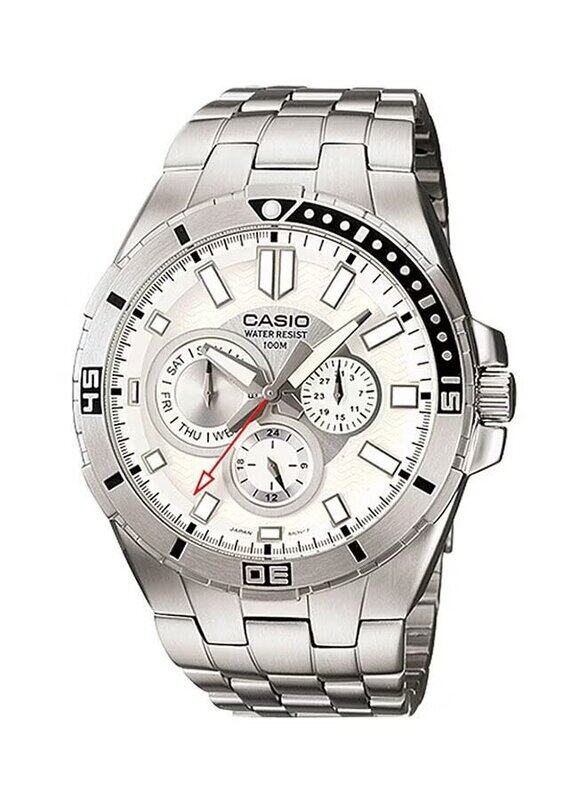 Casio Analog Watch for Men with Stainless Steel Band, Water Resistance, MTD-1060D-7AVDF, Silver-White
Casio Analog Watch for Men with Stainless Steel Band, Water Resistance, MTD-1060D-7AVDF, Silver-White